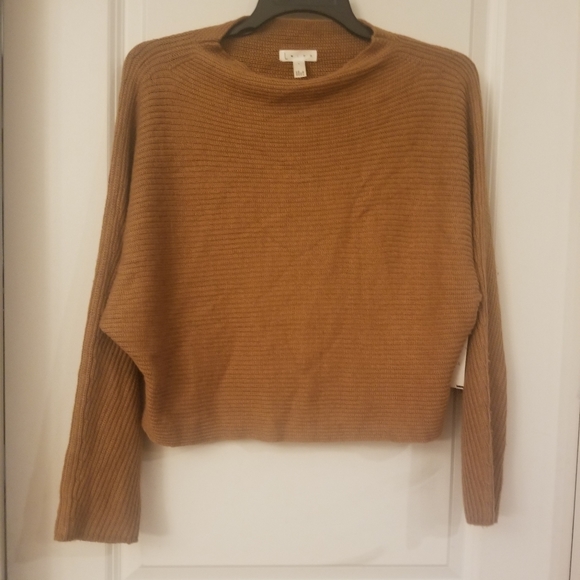 Leith Sweater Women Extra Small Long Dolman Sleeve V-Neck Crop Pullover Size S - Picture 5 of 5
